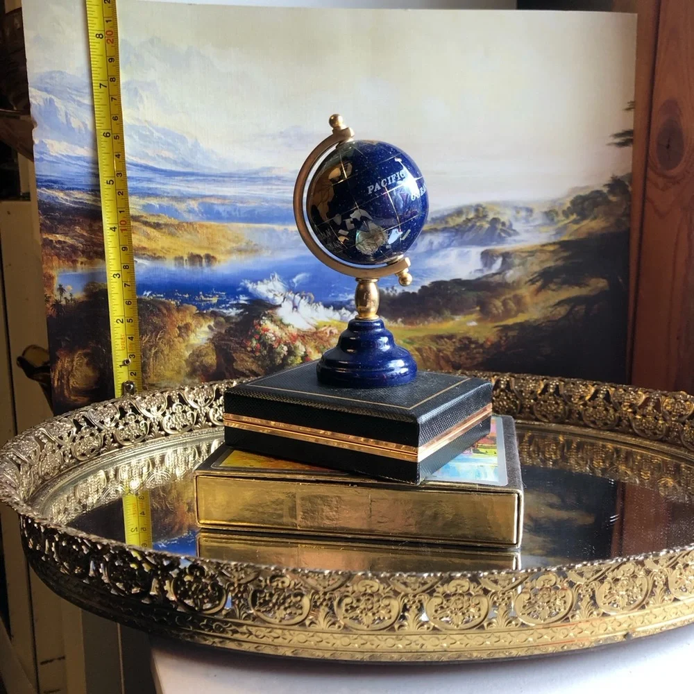 🌎ADORABLE Mini Blue Globe on Stand 🌎